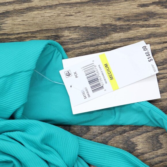 NWT Becca Womens Standard Modern Edge High-Leg One Piece Swimsuit Peacock Blue M - Picture 7 of 7